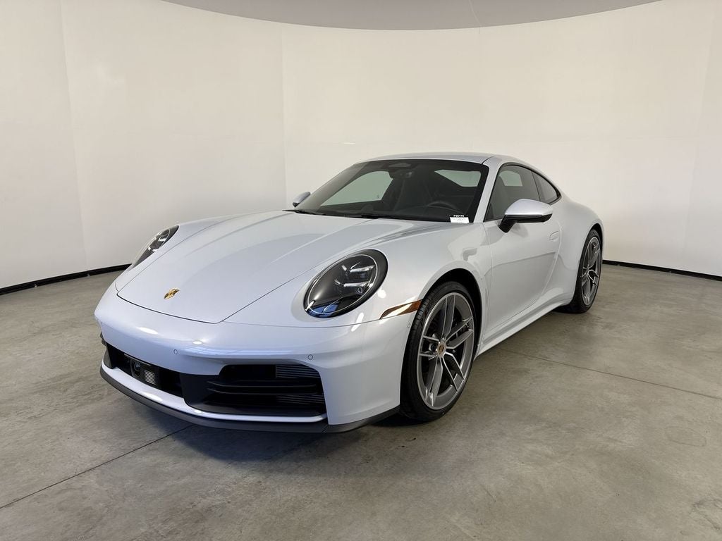 2026 Porsche 911 Carrera S in Ice Grey Metallic — front three-quarter view